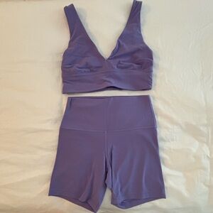 Lululemon Align short & Align V neck bra set
